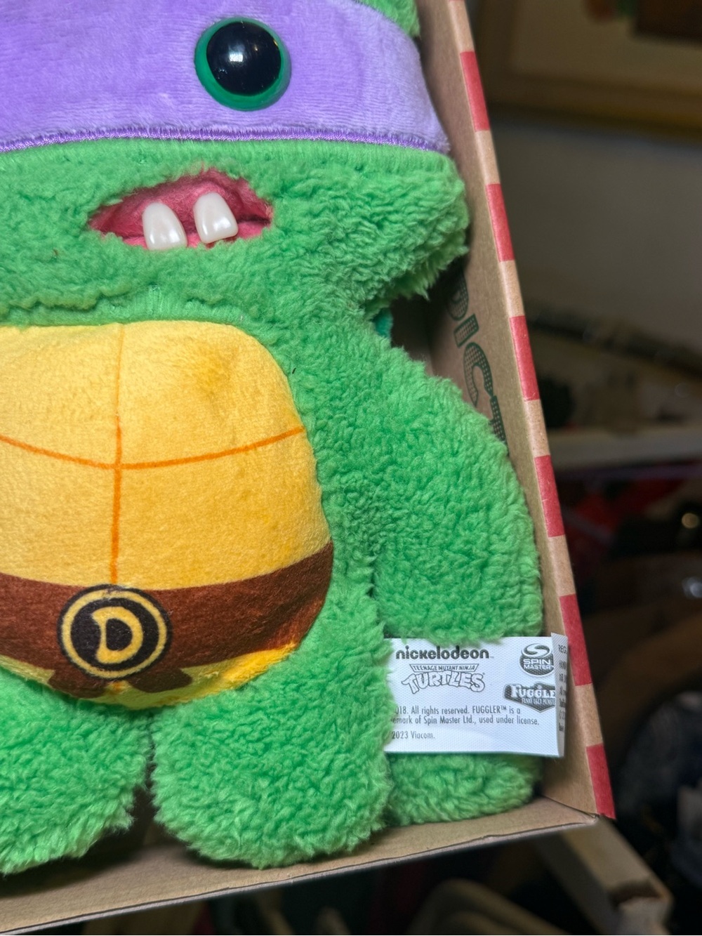 Teenage Mutant Ninja Turtles Donatello Fuggler Plush - Purple & Green - Picture 8 of 15
